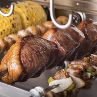 シュラスコ食べ放題はお腹いっぱいになるまで！