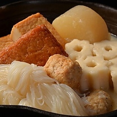 出汁が効いた旨味たっぷり白湯おでんと旬野菜のベジ串