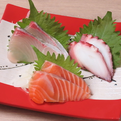 本日の鮮魚三点盛り(一人前)