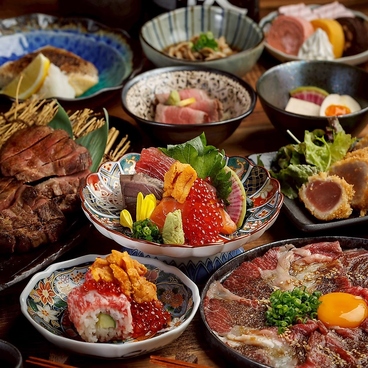 極上肉と海鮮　個室居酒屋　酒肴庵～SYUKOAN～　岡山駅前店の雰囲気1