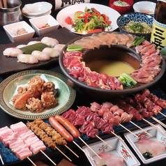 博多旬鮮 もみじ 胡麻サバ 焼鳥 もつ鍋のコース写真