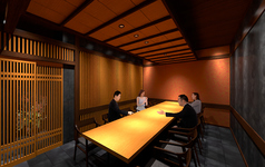 中規模のご宴会・会食も可能。12名様までの個室利用が可能。