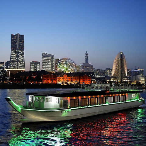 とれたての新鮮な海の幸を味わいながら横浜の夜景を楽しむ♪「屋形船 濱進」！