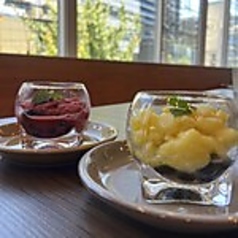 季節のフルーツとタピオカのかき氷