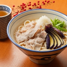 豚しゃぶと揚げ茄子の鬼おろしうどん