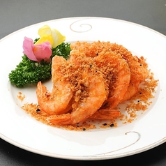 香港風海老のガーリック風味香り揚げ