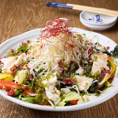 しらすと豆腐のカリカリ梅チョレギサラダ