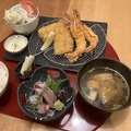 料理メニュー写真&nbsp;フライとお刺身どちらもお召し上がりいただけます。