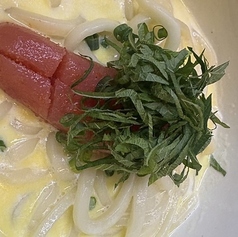 明太クリームうどん