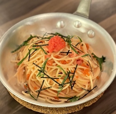 明太子といくらのパスタ