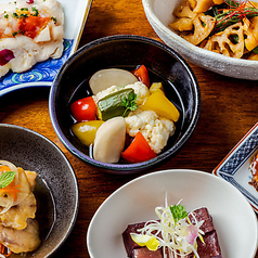 海鮮と野菜の肉巻き 十三夜のコース写真
