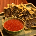 料理メニュー写真&nbsp;海苔の天ぷら　いくら乗せ