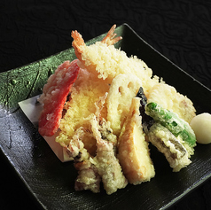 季節野菜と海老の天ぷら盛り