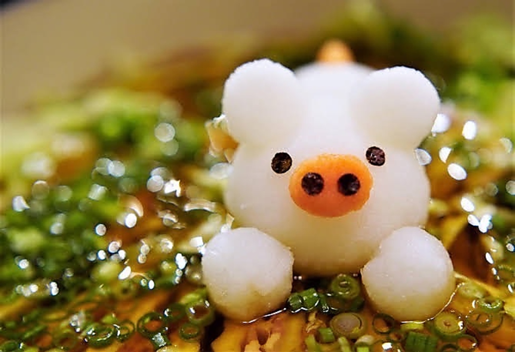 こんなところにもちょっとしたこだわりが。つぶらな瞳に見つめられ、食べるのを躊躇ってしまいそう…