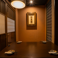 人気のゆったり個室空間は2名様から45名様までご用意