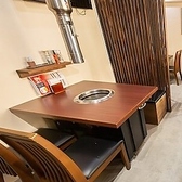 テーブル全席に換気扇完備！