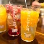 RAKU特製のグラスをご用意しております♪たくさんのドリンクを、見た目と味わいでお楽しみください♪