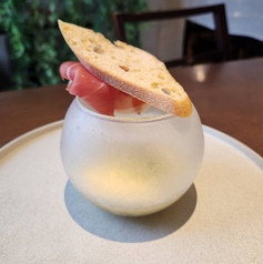 【8月限定】冷製とうもろこしスープ 生ハム添え