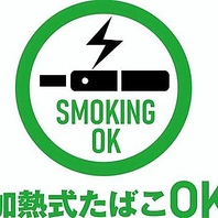 喫煙室、禁煙室完備