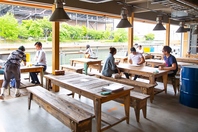 ◆テラス席からを川を眺めながら