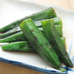 オクラの炭火焼き 九州醤油たれ