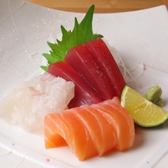 本日のお造り三種盛り