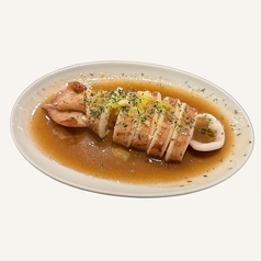 スルメイカの丸焼き　バター醤油