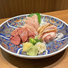 鶏刺し３種盛り