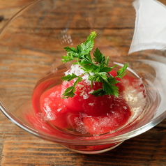 しっとり漬けた完熟トマトの淡雪塩