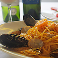 料理メニュー写真 魚介のウニクリームスパゲティ