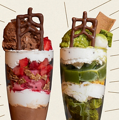 福パフェ 2種（福パフェラズベリーショコラ/福パフェ抹茶）