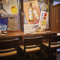 大衆感満載の座敷席です。若い方から年配の方まで、どんな世代にも受け入れられる雰囲気づくりを大切にした店内。