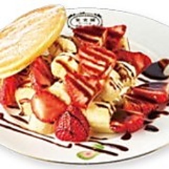 チョコいちごバナナパンケーキ