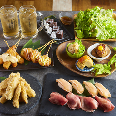 創作串料理と肉炙り寿司 個室居酒屋 KUSHIEMON-串笑門-静岡駅前店のコース写真