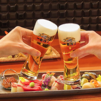 大満足の夜！コースじゃなくても可能な飲み放題を用意！