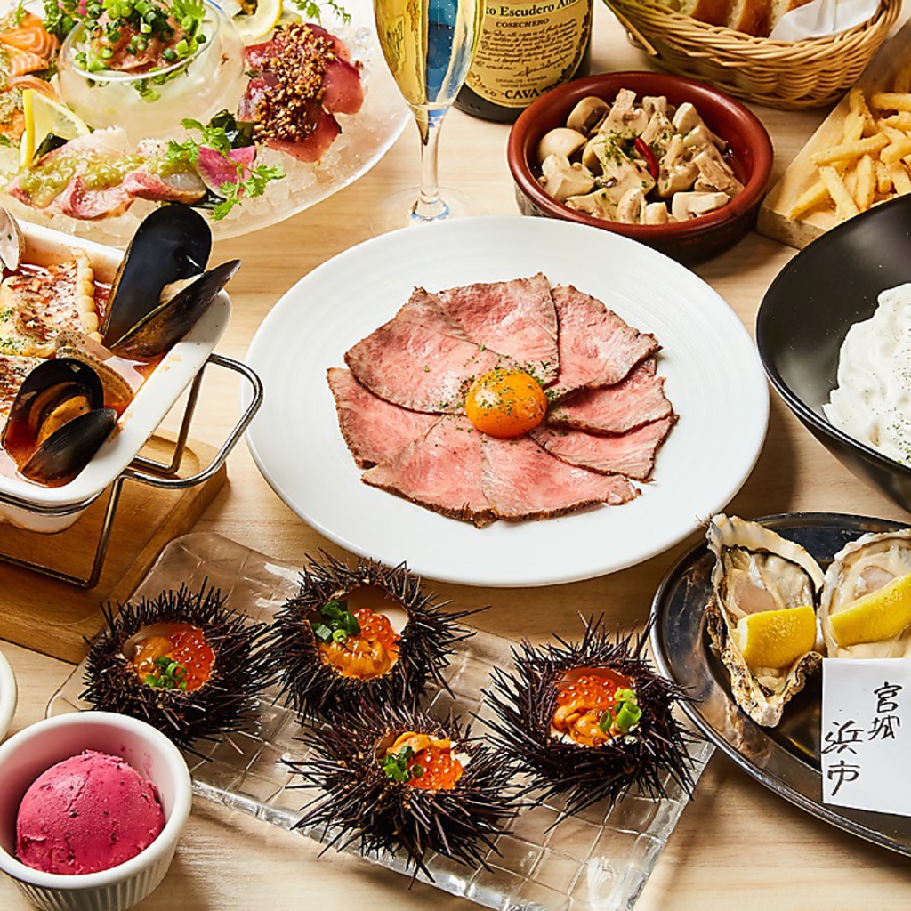 鮮度抜群の魚介をたっぷり使用したコース各種ご用意しております☆