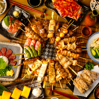 ブランド鶏の旨みを引き出す炭火焼き鳥