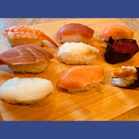 焼き物だけではなく寿司もご用意！幅広い品ぞろえ◎