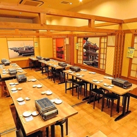 テーブル大広間は最大48名OK！各種大宴会にもご対応★