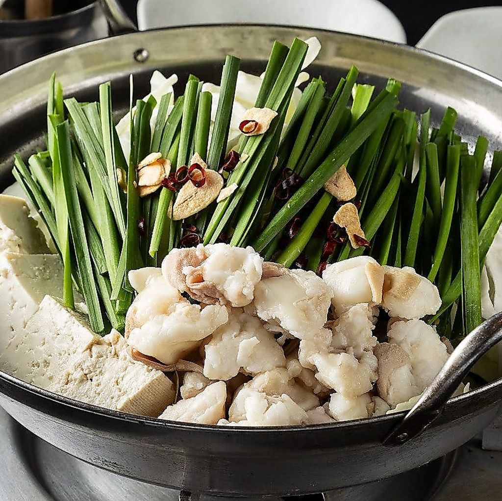 【博多名物 】にこだわりたいときはもつ鍋コースがオススメ。和牛使用！プリプリモツが美味しい！