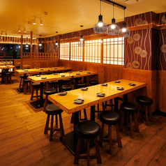 最大１１０人以上の貸切が可能です。同窓会、忘年会、歓送迎会、様々なシーンに対応できます。