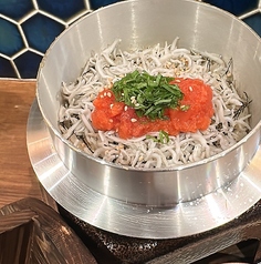 明太子としらすの釜飯ご飯