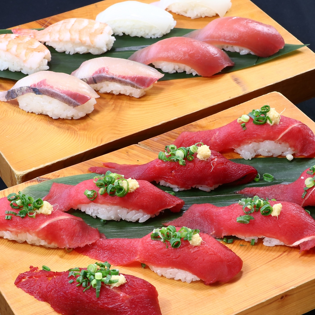 馬刺し、マグロなど新鮮な握りが食べ放題！老舗料理店だからできる自慢のお寿司をぜひご賞味ください
