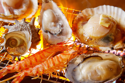 元祖浜焼き！産地直送!純国産の馬刺しと博多名物もつ鍋、様々な肉料理を楽しめる