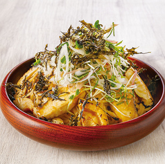 真鯛と筍の辛子明太子スパゲッティ香味野菜添え