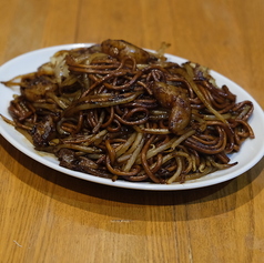 海老メシタレの黒い焼きそば/チャンジャ巻き