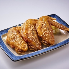 手羽先の唐揚げ/鶏ヒザ軟骨の唐揚げ/川海老の唐揚げ