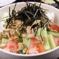 豆腐とジャコの和風サラダ