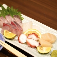 ぴちぴち鮮魚の盛り合わせ。