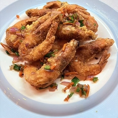 エビの香味炒め/エビのピリ辛塩胡椒炒め